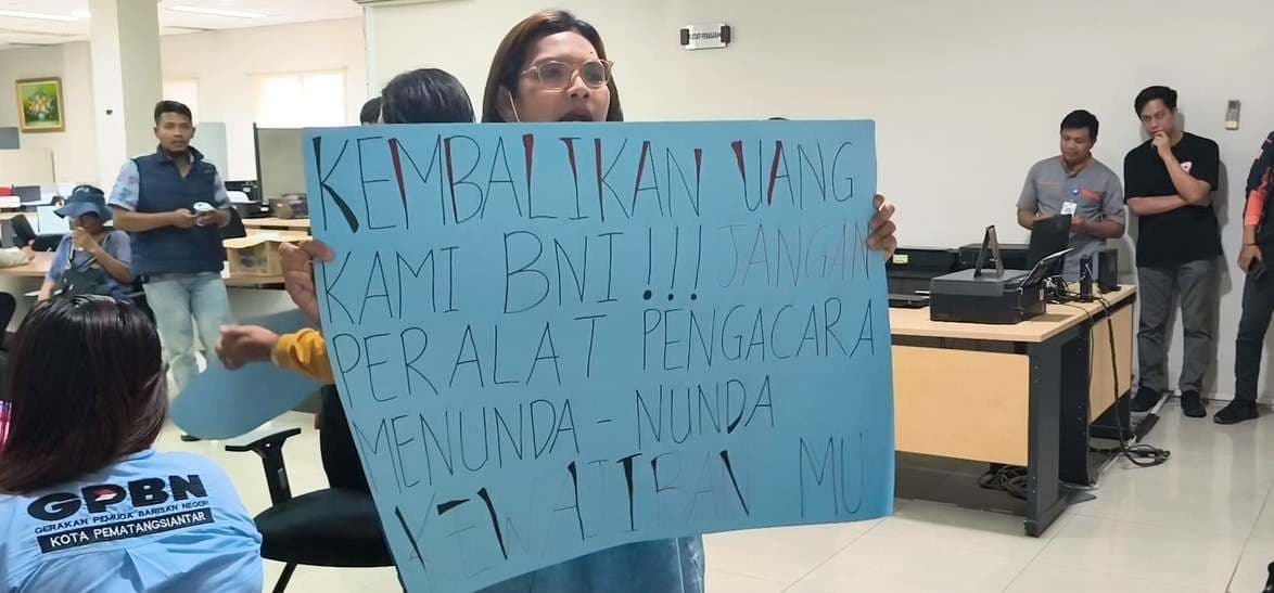 Dugaan Investasi Bodong, Nasabah Geruduk BNI Pematangsiantar Tuntut Rp4,2 Miliar