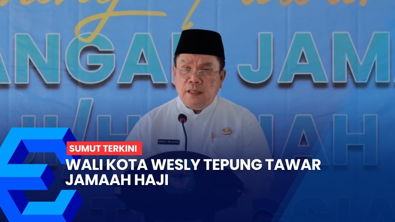 Wali Kota Wesly Tepung Tawar Jemaah Haji Kota Pematangsiantar